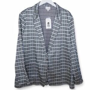 3 FOR $25 - *NEW* WONDERLY Knit Houndstooth One-Button Blazer - Size 4X